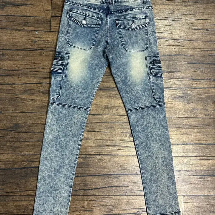 [BUNJANG] CECR VINTAGE Washed Cargo Biker Jeans - Size 28 / CECR VINTAGE 워싱 카고 청바지 28사이즈 빈티지 바이커진