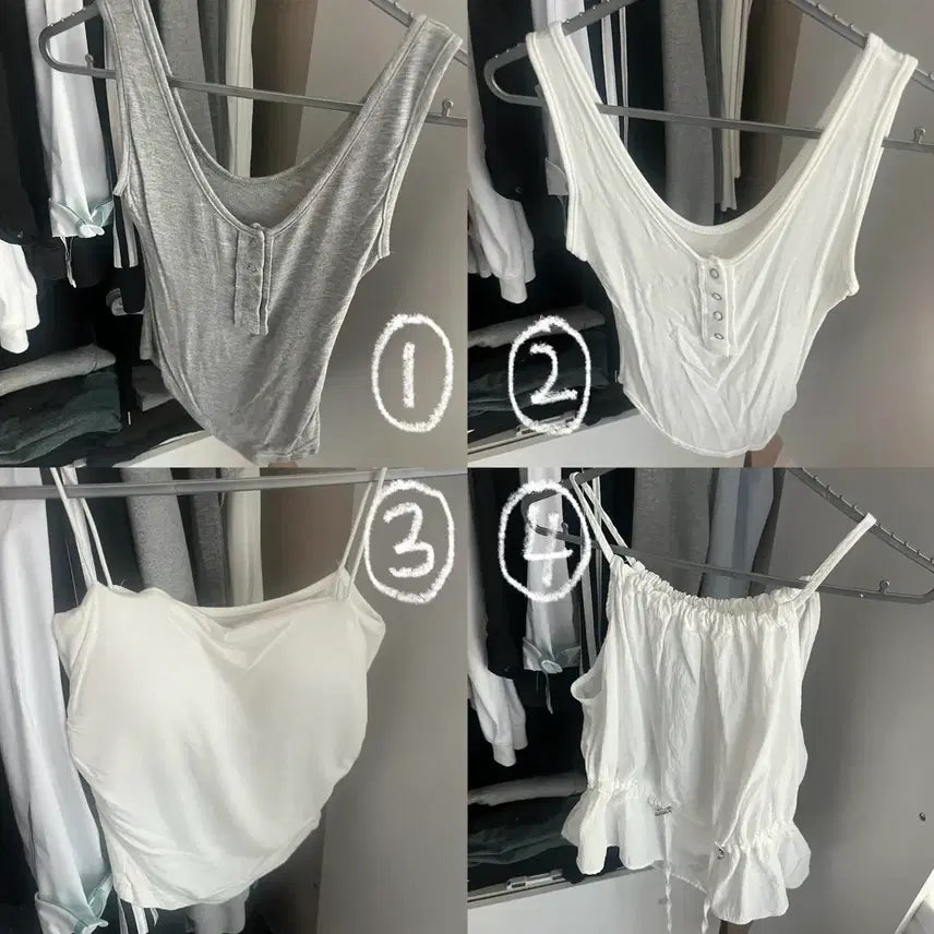 [BUNJANG] Crop Tank Top / 여름 크롭 나시, 탑 에이블리 (가격 제시 받음)