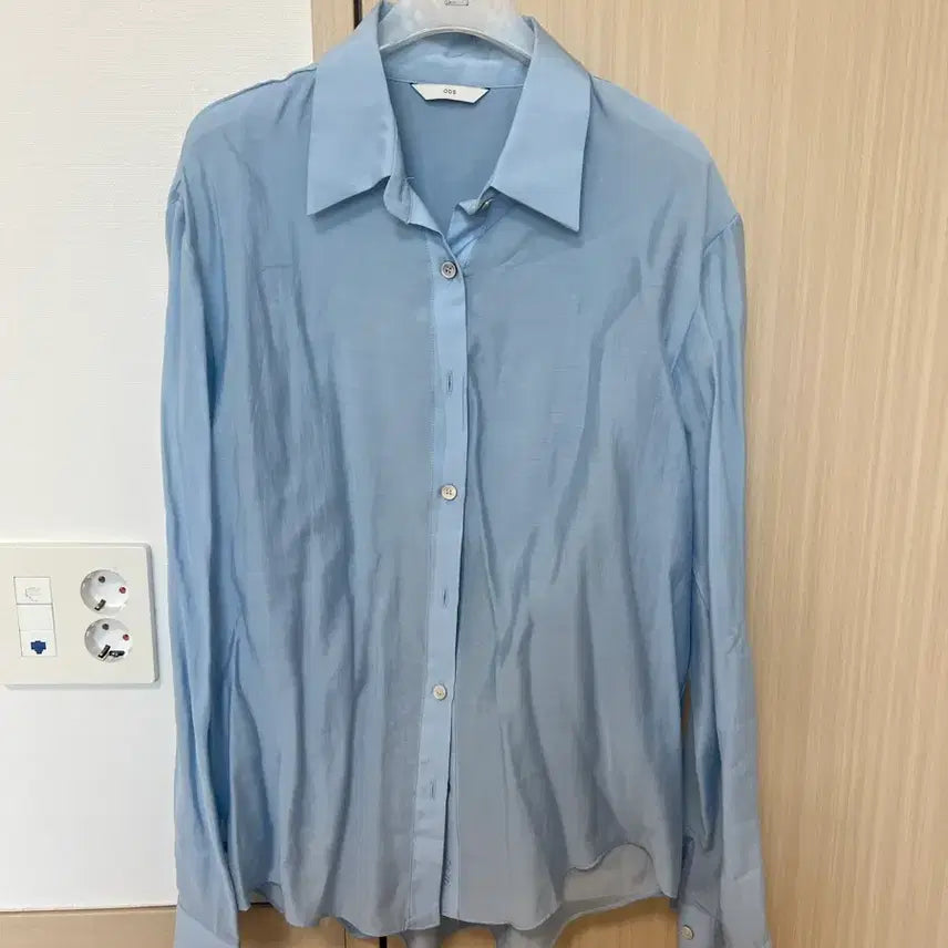 [BUNJANG] ODS Tencel Silky Shirt (Sky Blue) / 오디너스 텐셀 실키 셔츠 (스카이 블루)