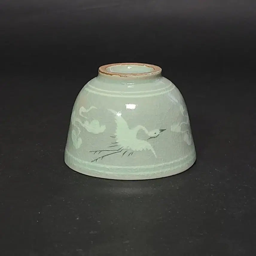 [BUNJANG] Doam Ji Sun-tak Celadon Tea Cup with Crane Motif / 도암 지순탁샘 운학 청자잔