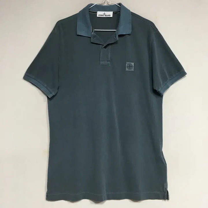 [BUNJANG] Stone Island Washed Polo T-Shirt L / 스톤아일랜드 정품 워시드 폴로 티셔츠 L