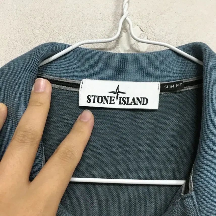[BUNJANG] Stone Island Washed Polo T-Shirt L / 스톤아일랜드 정품 워시드 폴로 티셔츠 L