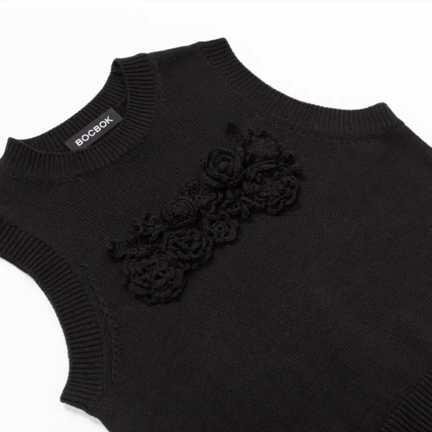 [BUNJANG] BocBoc Garden Vest Black M / bocbok 복복 GARDEN VEST 가든 베스트 블랙M