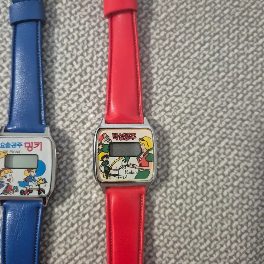 [BUNJANG] Vintage Stationery Store Character Wristwatches / 옛날 고전 근대사 문방구 완구 손목시계