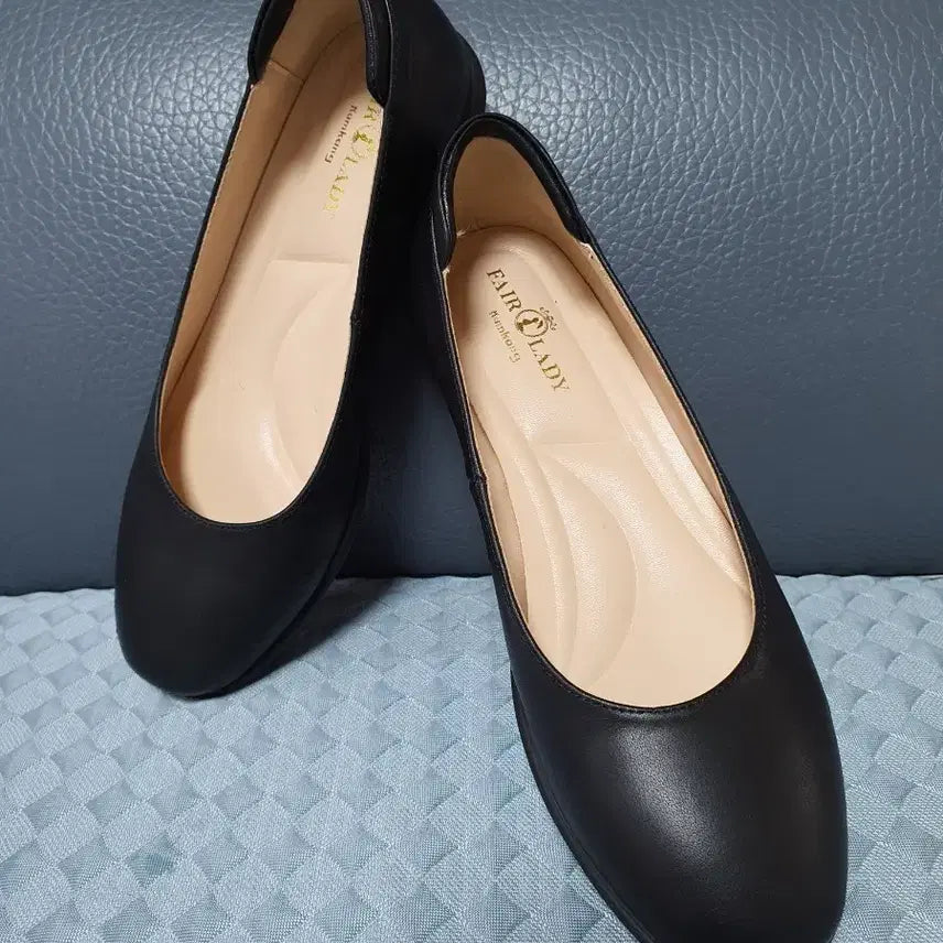 [BUNJANG] Geumkang Shoes Black Leather Flats / 금강제화 소가죽 단화(새상품)