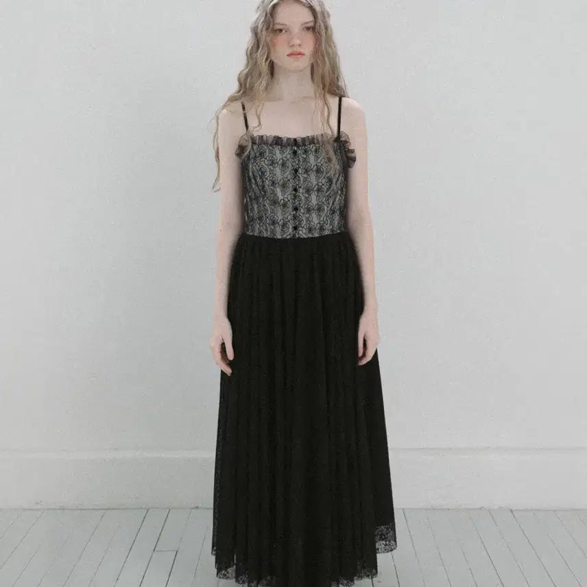 [BUNJANG] Pleta 103 Rose Lace Dress - Black / 플레따 103 Rose Lace Dress_Black