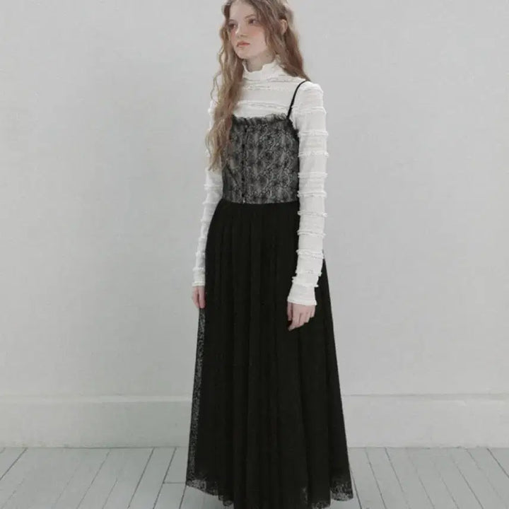 [BUNJANG] Pleta 103 Rose Lace Dress - Black / 플레따 103 Rose Lace Dress_Black