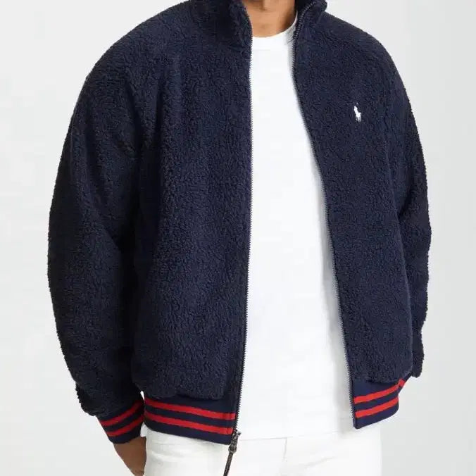 [BUNJANG] Polo Ralph Lauren Navy Fleece Jacket / 폴로 랄프로렌 네이비 후리스 플리스 자켓