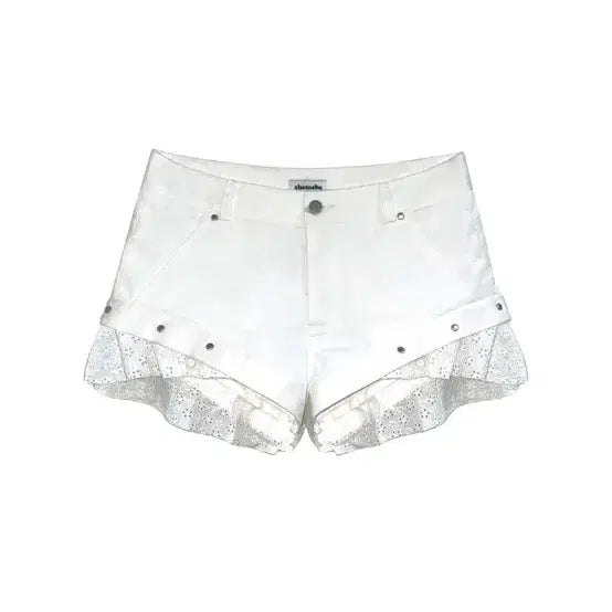 [BUNJANG] Chemeccy Lace Shorts White / 체메씨 레이스 쇼츠 화이트