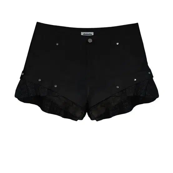 [BUNJANG] Cheme C Lace Shorts Black / 체메씨 레이스 쇼츠 블랙