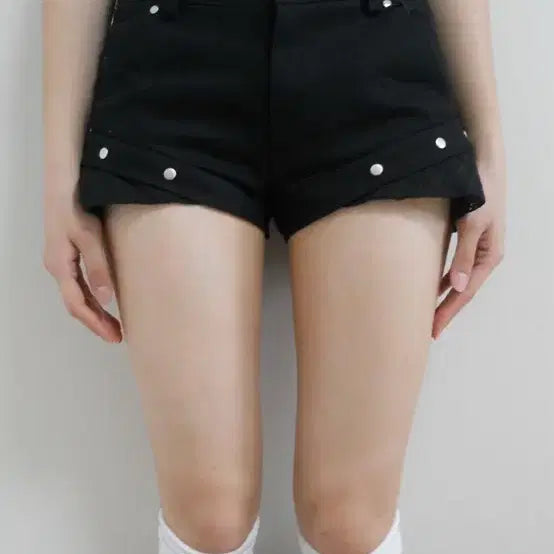 [BUNJANG] Cheme C Lace Shorts Black / 체메씨 레이스 쇼츠 블랙