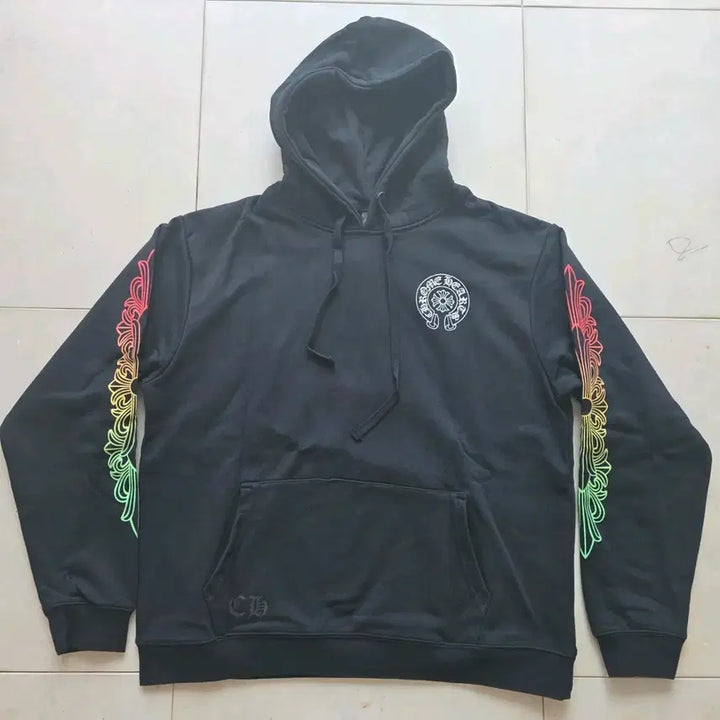 [BUNJANG] Chrome Hearts Rainbow Floral Hoodie XL / 크롬하츠 레인보우 플로랄 후드티 xl