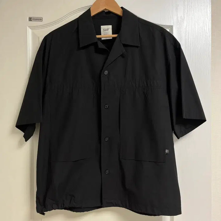 [BUNJANG] SIEG Black Pocket Short Sleeve Shirt (M) / SIEG 블랙 포켓 반팔 셔츠 M