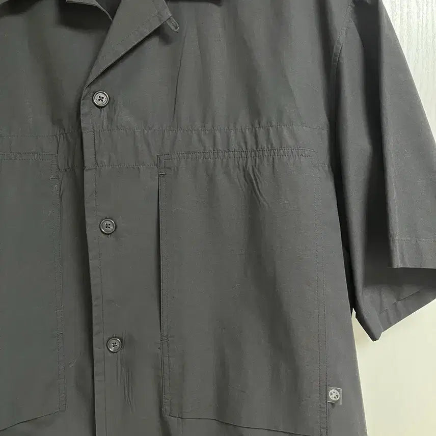[BUNJANG] SIEG Black Pocket Short Sleeve Shirt (M) / SIEG 블랙 포켓 반팔 셔츠 M
