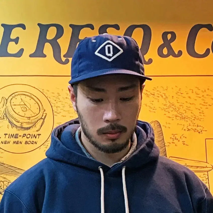[BUNJANG] The Resq x Ebbets Field Flannels Q Logo Ballgame Cap Navy / 더레스큐 x 이벳필드 볼게임 모자 / 네이비