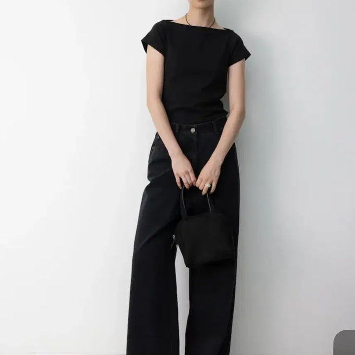 [BUNJANG] The Aperture Owen Wide Denim Pants Black / 디애퍼처 owen 와이드 데님 팬츠 블랙