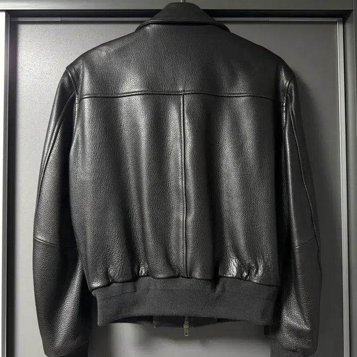 [BUNJANG] Noir Goat Shrunken Leather Blouson Jacket Black (48) / 노이어 고트 슈렁큰 레더 블루종 자켓 블랙 (48)