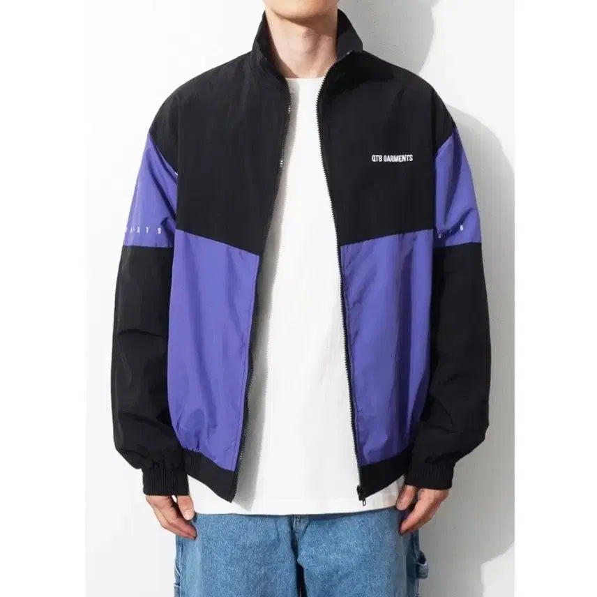 [BUNJANG] QT8 GARMENTS Color Block Windbreaker Jacket / QT8 GARMENTS 컬러 블록 바람막이 S