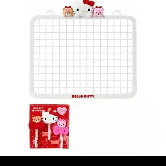 [BUNJANG] Kitty Decorative Storage Mesh Panel Set with S-Hooks / 키티 장식 수납 메쉬 패널 메쉬망 네트망 S자후크 고리 세트