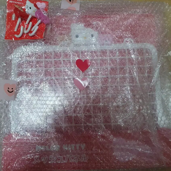[BUNJANG] Kitty Decorative Storage Mesh Panel Set with S-Hooks / 키티 장식 수납 메쉬 패널 메쉬망 네트망 S자후크 고리 세트