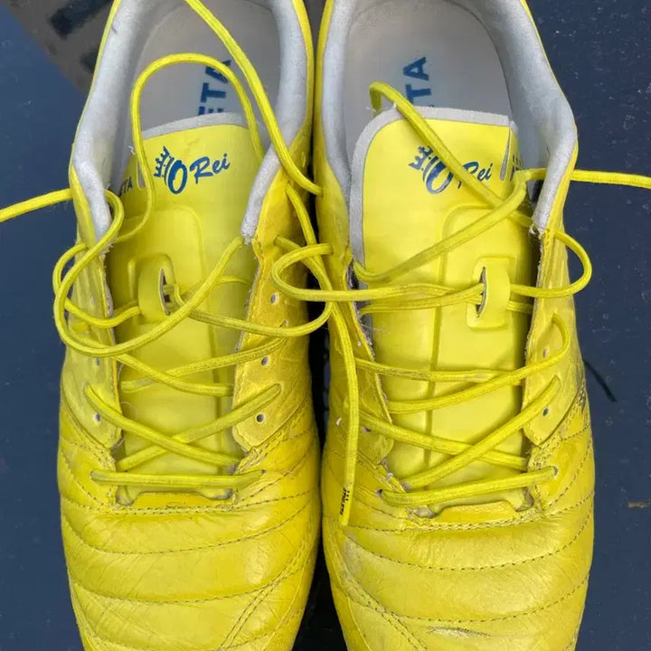 [BUNJANG] Asletah T7 Yellow Soccer Cleats Size 255 / 아슬레타 t7 옐로우 255