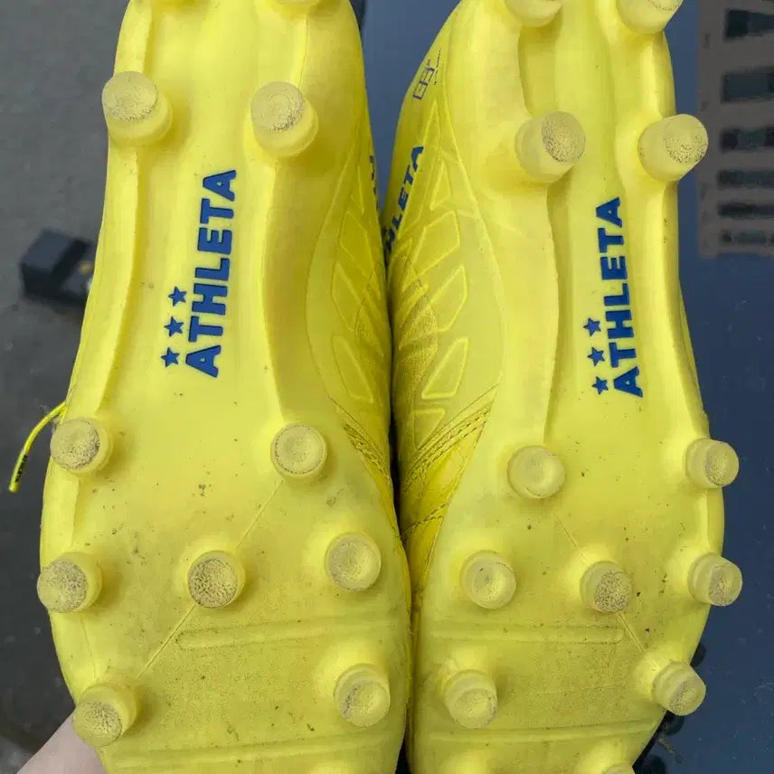 [BUNJANG] Asletah T7 Yellow Soccer Cleats Size 255 / 아슬레타 t7 옐로우 255