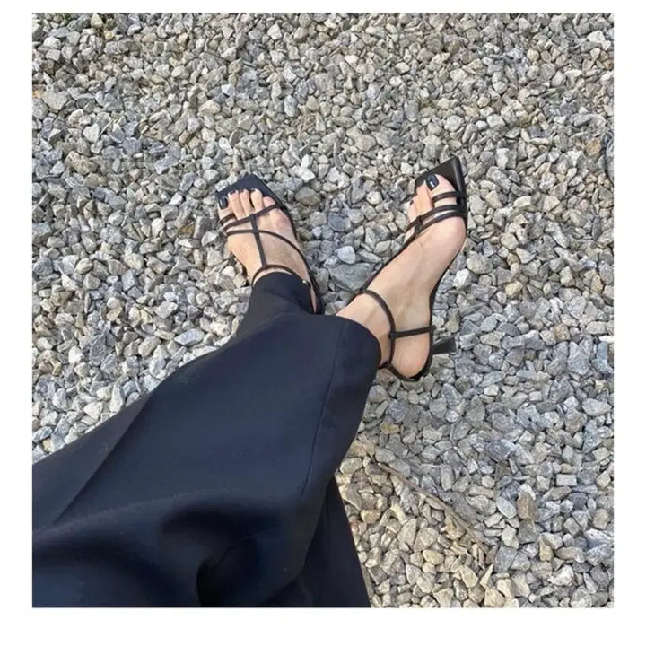[BUNJANG] Blanc sur Blanc Didie Sandals Black Leather Size 250 / (1회착용)블랑수블랑 다이디 샌들 250