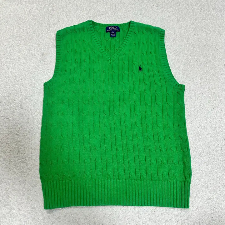 [BUNJANG] Polo Ralph Lauren Green Cable Knit Vest Women&