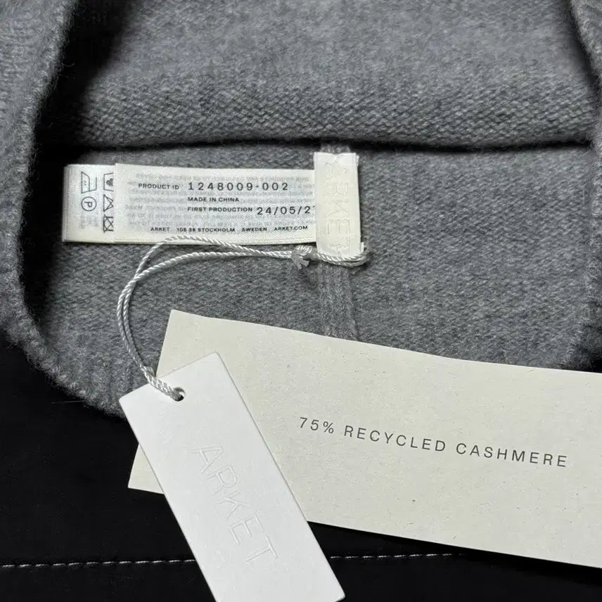 [BUNJANG] ARKET Cashmere Beanie Grey OS / 아르켓 캐시미어 비니 그레이 (OS)
