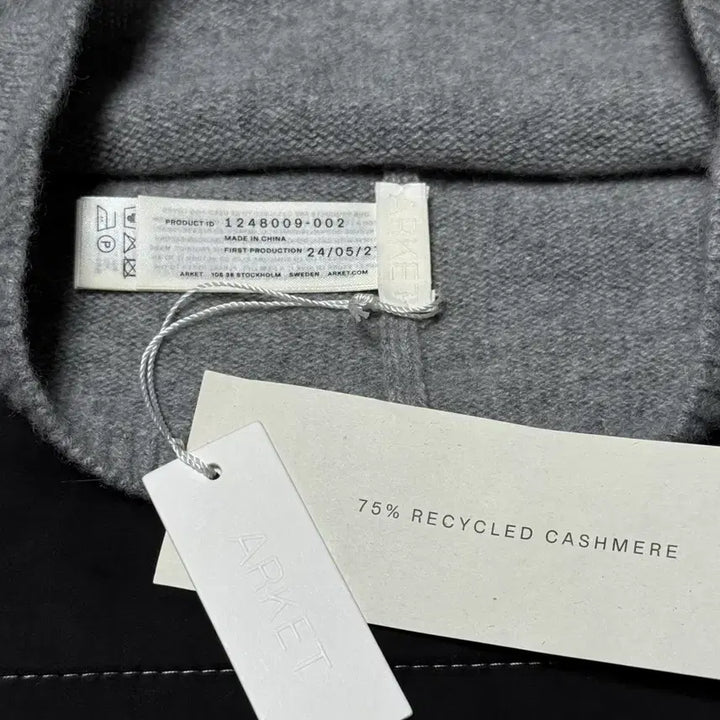 [BUNJANG] ARKET Cashmere Beanie Grey OS / 아르켓 캐시미어 비니 그레이 (OS)