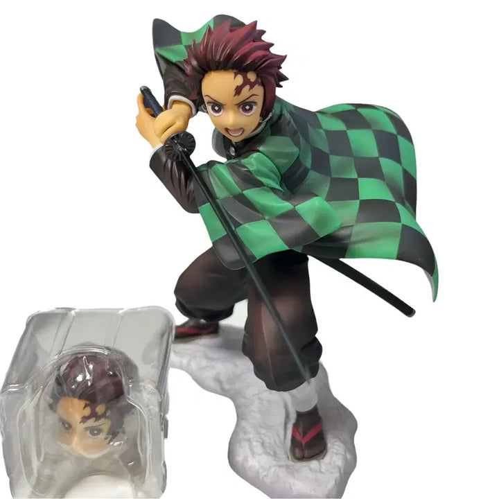 [BUNJANG] Kotobukiya Tanjiro &amp; Nezuko Figure Set with Bonus Unsealed Heads / 특전 O) 코토부키야 탄지로 &amp; 코토부키야 네즈코 피규어 세트