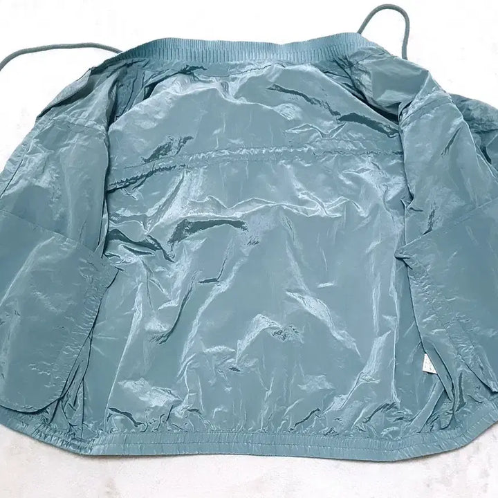 [BUNJANG] System Homme Nylon Crinkle Drawstring Flap Blouson Jacket / 시스템옴므 나일론 크링클 드로우스트링 플랩 바람막이 블루종 자켓 판매해요