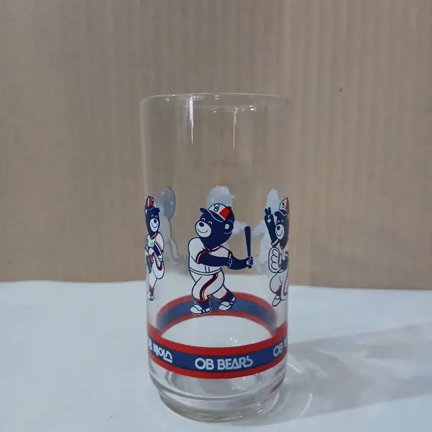 [BUNJANG] OB Bears Retro Vintage Glass Cup / OB 베어스 오비베어스 유리컵 잔 레트로 빈티지 컵