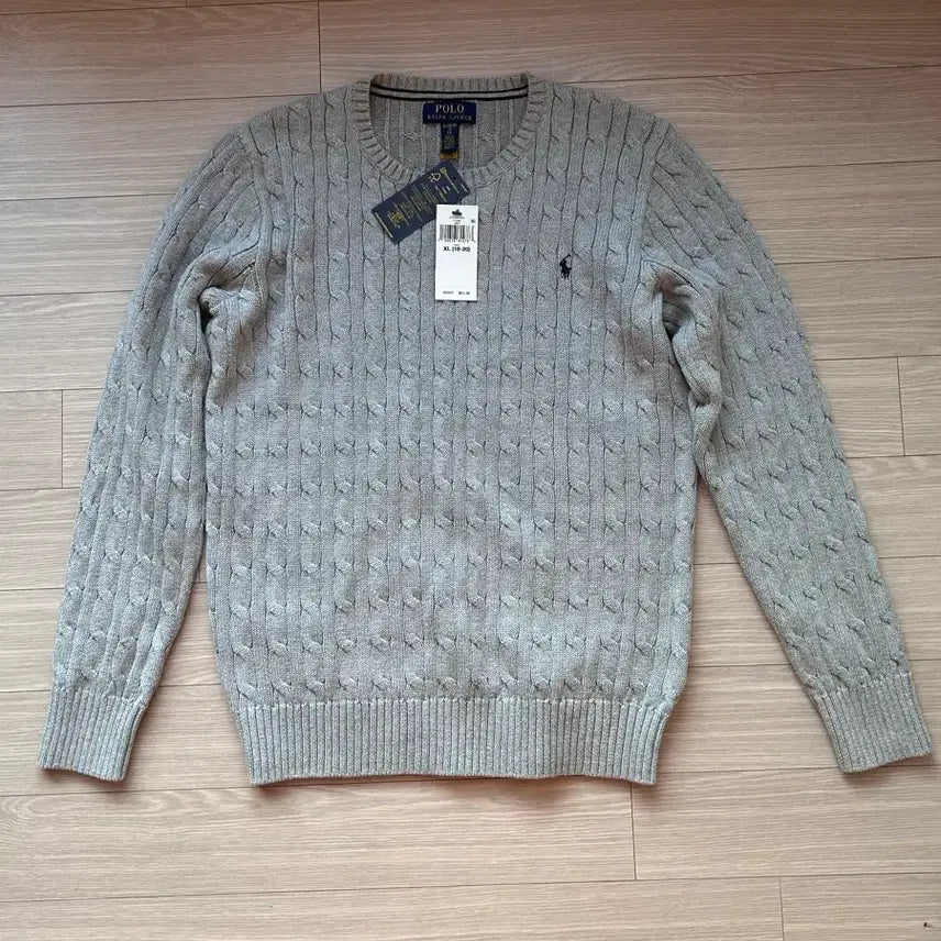 [BUNJANG] Polo Cable Knit Cotton Sweater / 폴로 케이블 니트 코튼 스웨터 XL 한국성인 기준 S