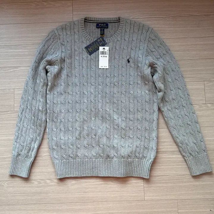 [BUNJANG] Polo Cable Knit Cotton Sweater / 폴로 케이블 니트 코튼 스웨터 XL 한국성인 기준 S