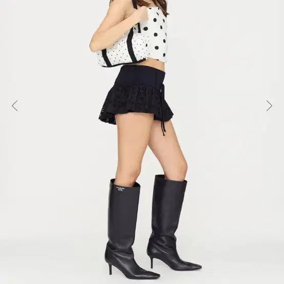 [BUNJANG] Glowny Naomi Belt Mini Skirt Black / 글로니 나오미 벨트 미니 스커트 블랙