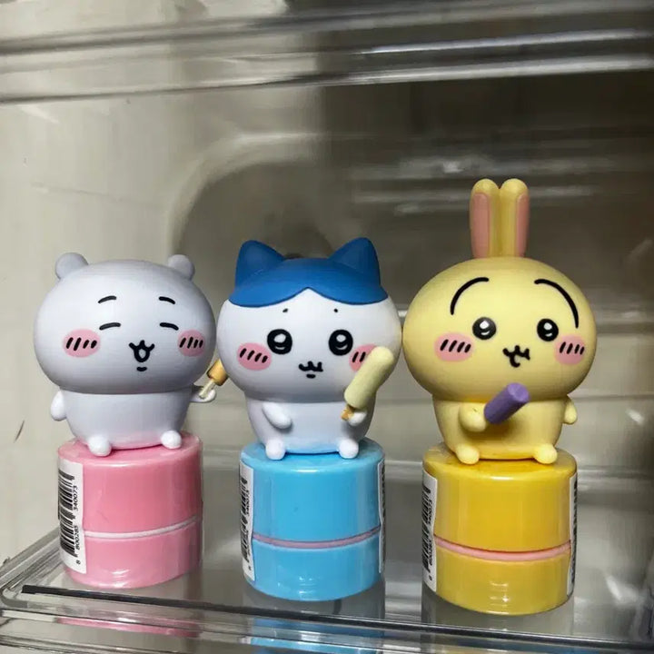[BUNJANG] Chiikawa Usagi Figure Set / 치이카와, 우사기, 하치와레 스탬프 피규어 세트