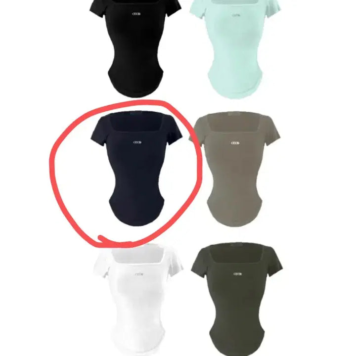 [BUNJANG] ODDER Square Neck Half Tee Navy / 오도어 스퀘어넥 네이비 square half tee