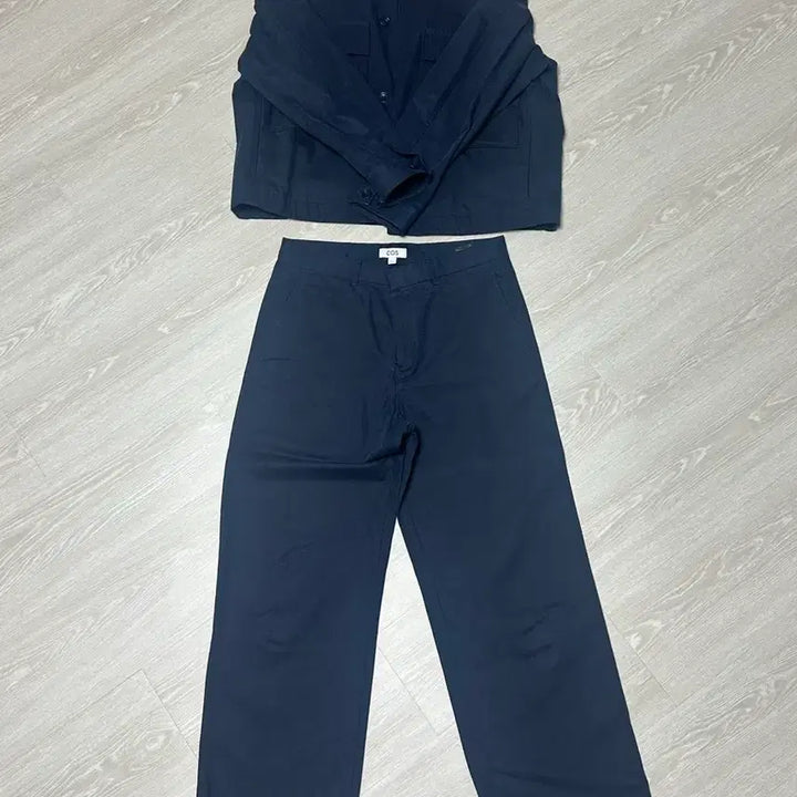 [BUNJANG] COS Two-Pocket Jacket and Cotton Pants Set / COS 면 셋업 (투포켓 자켓 + 면바지)