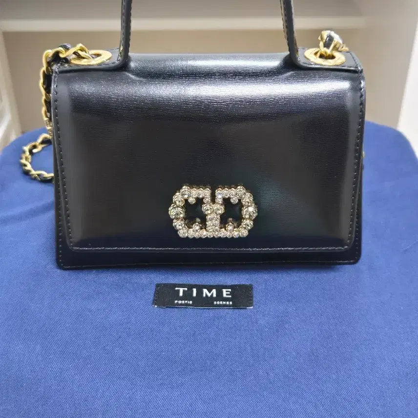[BUNJANG] TIME by Handsome Jewel Mini Bag with Cubic Detail / 택포>한섬 타임 보석미니가방<큐빅하나빠짐>