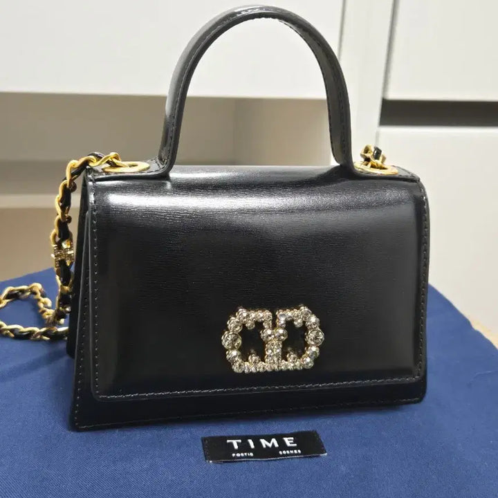 [BUNJANG] TIME by Handsome Jewel Mini Bag with Cubic Detail / 택포>한섬 타임 보석미니가방<큐빅하나빠짐>