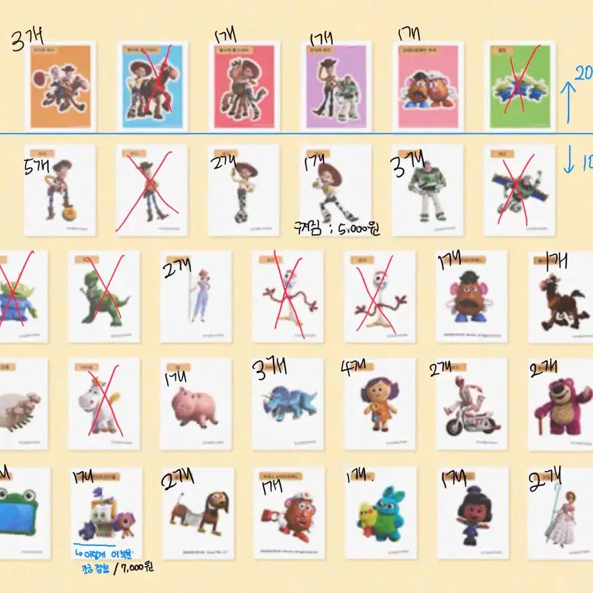 [BUNJANG] Starbucks Toy Story Ttibbocci / 토이스토리 스타벅스 띠부씰