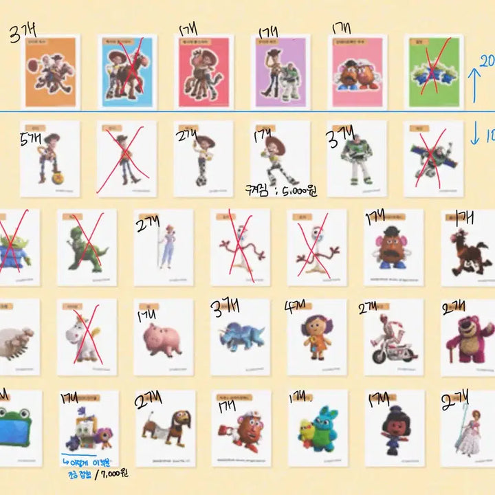 [BUNJANG] Starbucks Toy Story Ttibbocci / 토이스토리 스타벅스 띠부씰