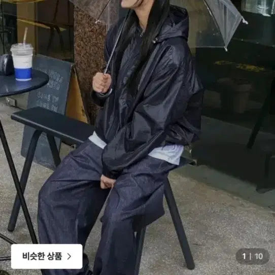 [BUNJANG] Moons Coated Windbreaker Black M / *빠른급처원함* 문즈 코팅 윈드브레이커 블랙 M