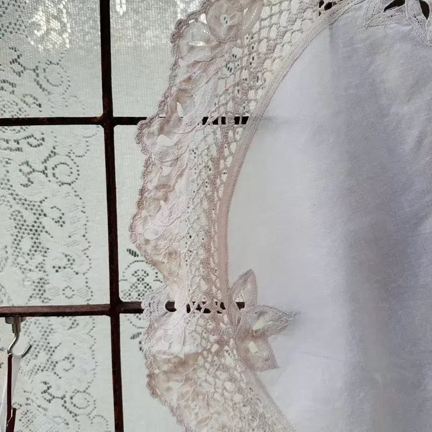 [BUNJANG] Vintage Button Lace Round Tablecloth / 빈티지 베튼 레이스 원형