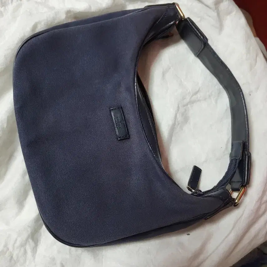 [BUNJANG] Gucci Hobo Bag Navy Canvas / GUCCI 구찌 호보백 네이비