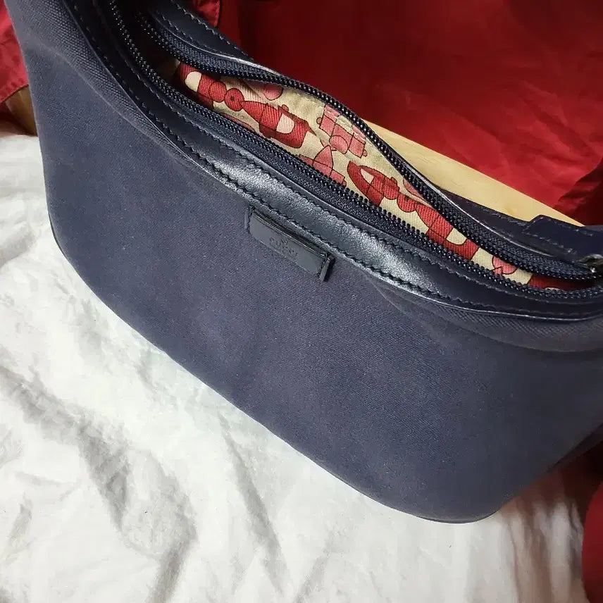 [BUNJANG] Gucci Hobo Bag Navy Canvas / GUCCI 구찌 호보백 네이비