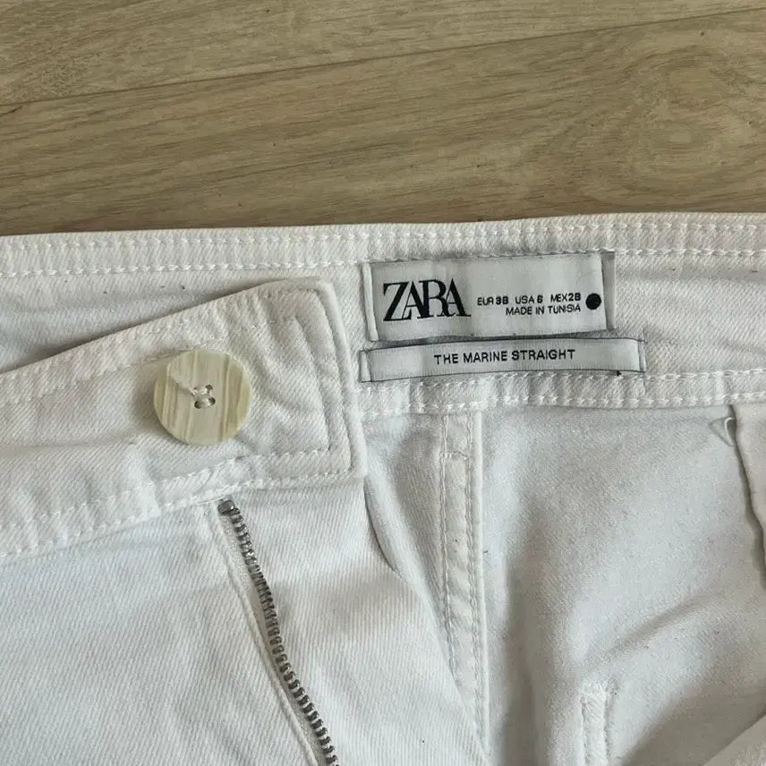 [BUNJANG] ZARA White Wide Straight Pants / 자라 화이트 팬츠 38
