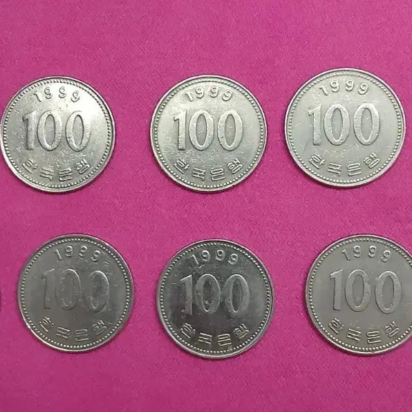 [BUNJANG] 1999 100 Won Coins - Bundle of 10 / 1999년 100원 동전 10개 일괄