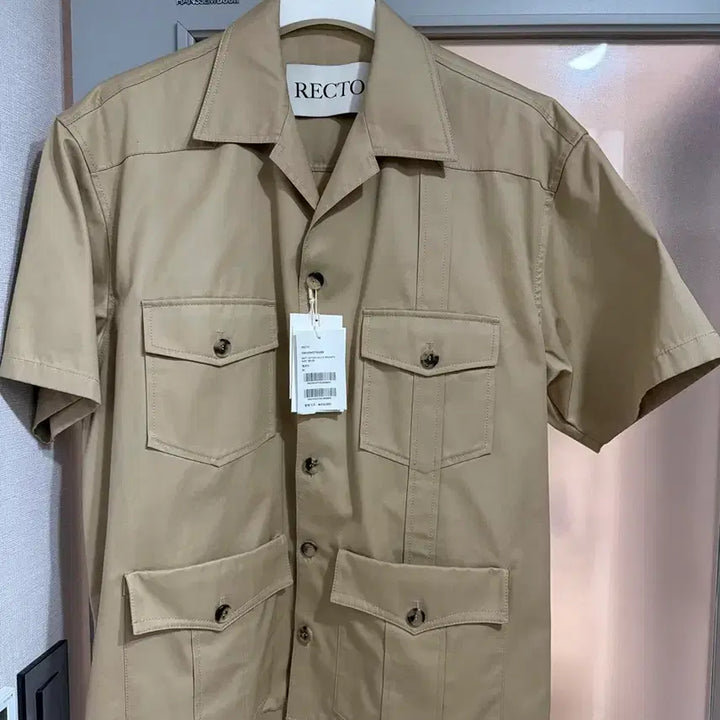 [BUNJANG] Recto 24SS Multi Pocket Shirt (Beige) / 렉토 24ss 멀티포켓셔츠
